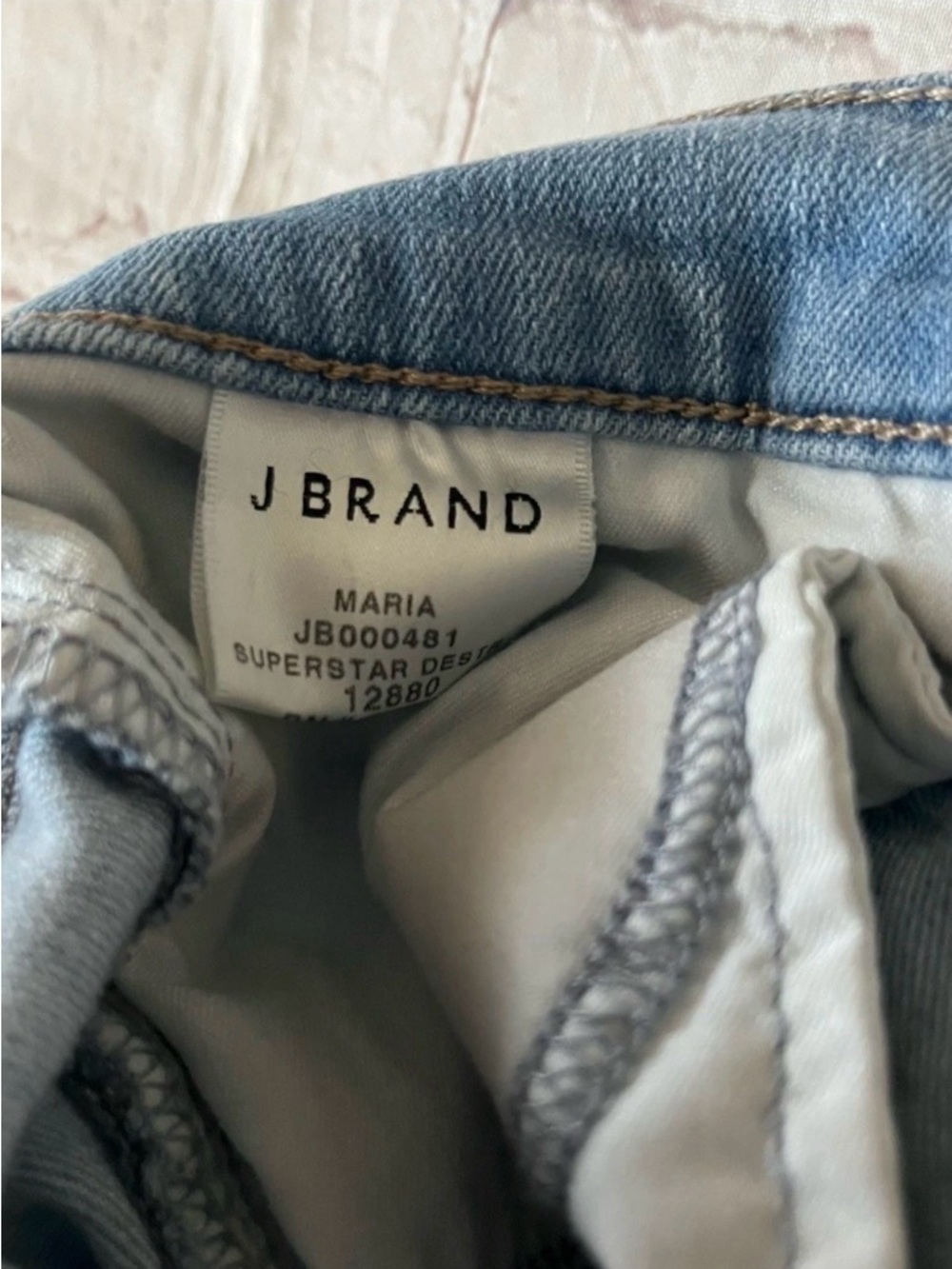 J Brand Maria Skinny Jeans Size 26 High Rise Distressed Light Wash Denim - Picture 8 of 14